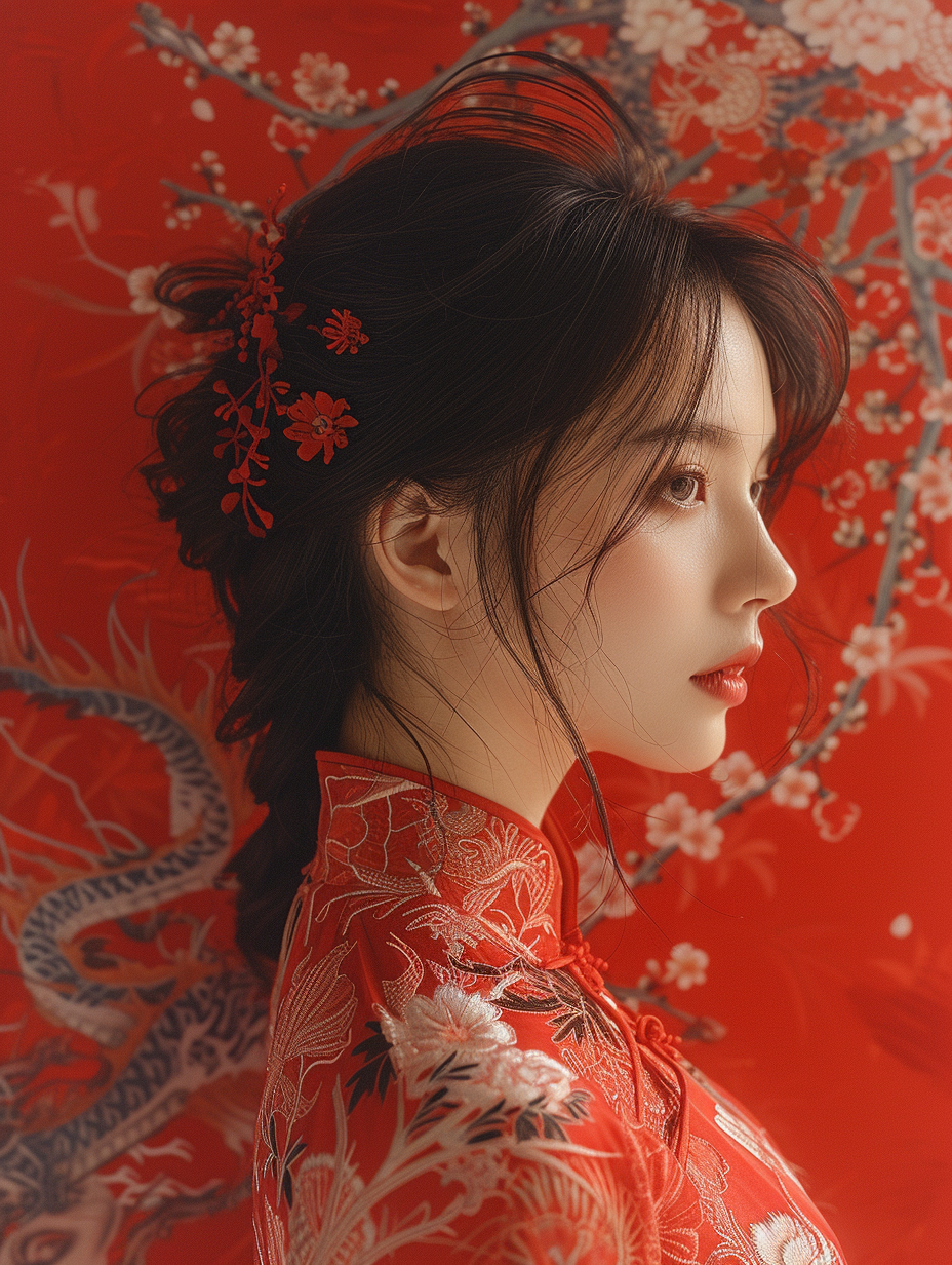 Eastern portrait AI visual — Chinese traditional aesthetic
